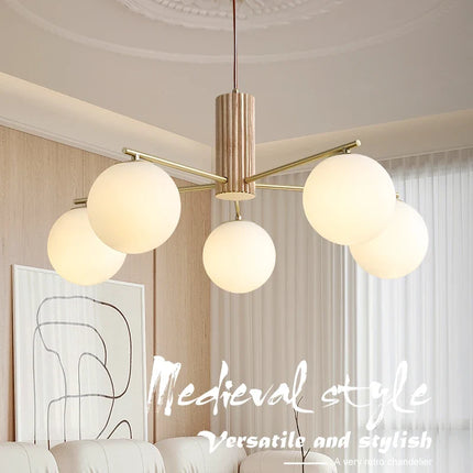 Lustre japonais en cuivre au style rétro médiéval pour intérieur élégant — LZ4X9P2