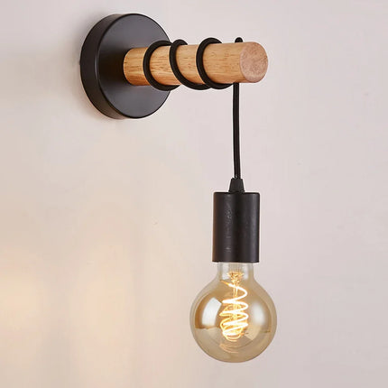 Applique murale en bois pour éclairage intérieur et extérieur moderne — LZ4XJ9