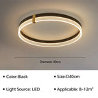 Noir Rond 60CM / Lumière naturelle (pas de RC)