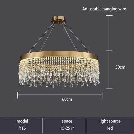 Plafonnier LED décoratif moderne en cristal pour intérieur — LZ4X9P
