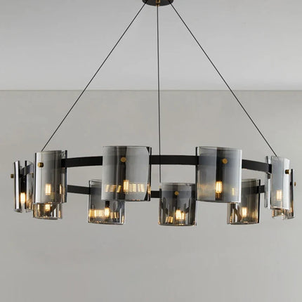 Lustre moderne en verre pour éclairage design élégant — LZ4X9P2