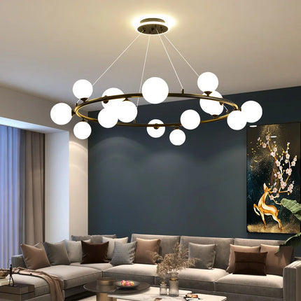 Suspension nordique avec boule de verre et anneau mat réglable — LZ4G7X