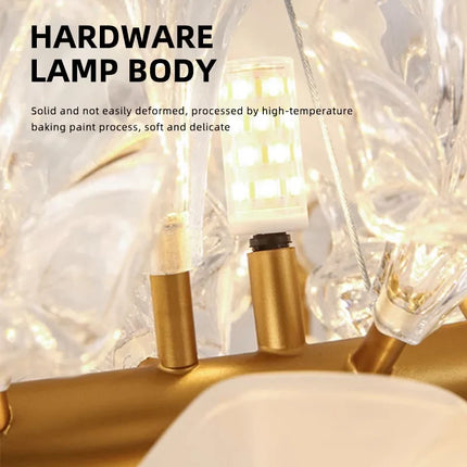 Lustre moderne en verre forme fleur pour éclairage intérieur — LZ4X9P2