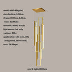 6 lumières-100cm (or) / Télécommande à intensité variable