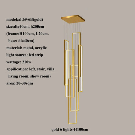 plafonnier nordique moderne pour loft et espaces créatifs
