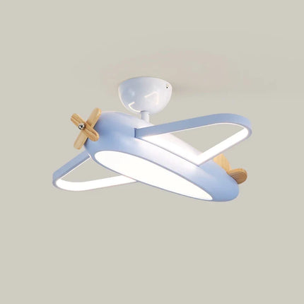 Plafonnier en bois avion style dessin animé pour chambre enfant — LZ4X9P