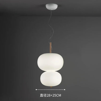 Lustre suspension LED en verre style nordique pour décoration — LZ4X9P