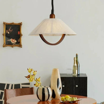 Suspension en bois avec corde de chanvre style naturel — LZ4D7Q9