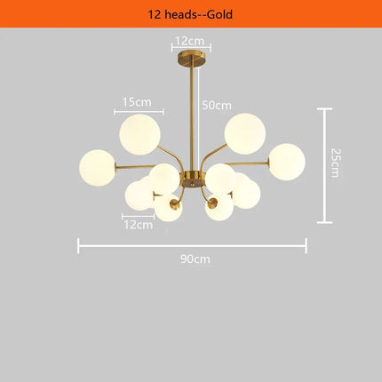 Suspension en métal chromé avec boule en verre décorative — LZ4X9T2