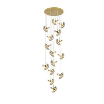 Suspension LED rotative au design créatif pour escalier — LZ4X9T