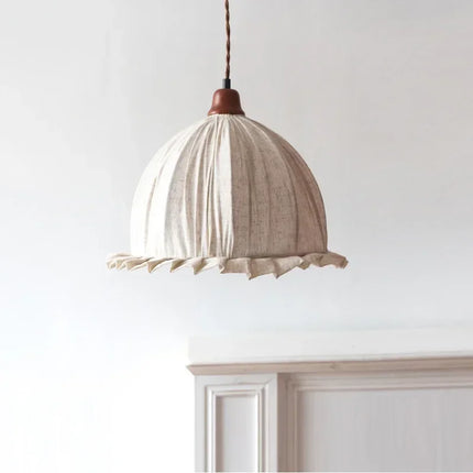 Lustre romantique en forme de bourgeon en coton et lin — LZ4X9T