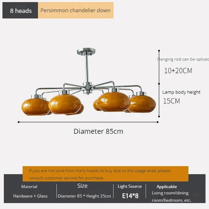 Lustre suspension en verre style Bauhaus pour salon nordique — LZ4FJ9