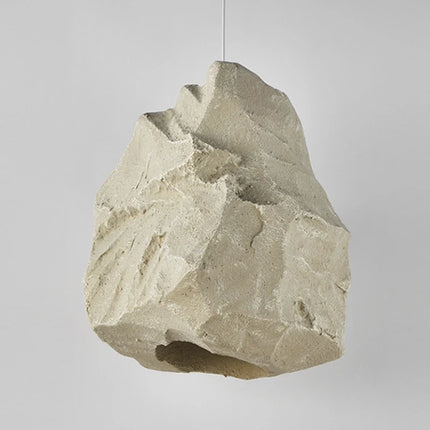 Lustre suspension nordique fait main effet pierre style wabi sabi — LZ4X9M