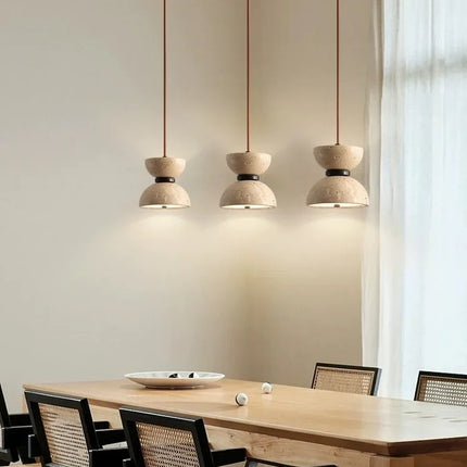 Lampe de chevet en travertin au style japonais wabi-sabi moderne — LZ4X9T2
