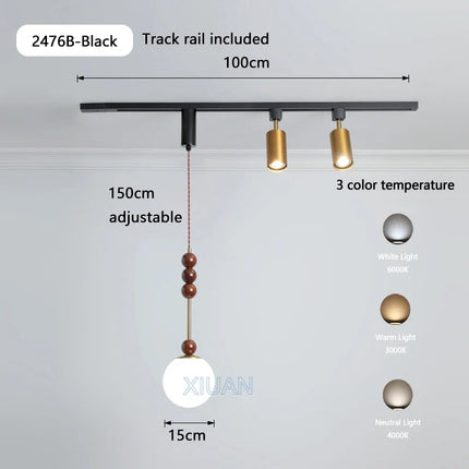 Suspension wabi-sabi en métal et bois pour boutique — LZ4XJ7