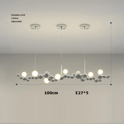 Lustre LED suspension design moléculaire tendance 2024 — LZ4X7Q9