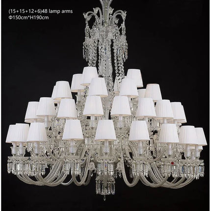 Lustre transparent en cristal pour éclairage élégant — LZ4N7Q