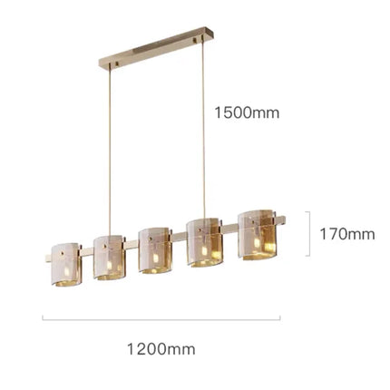 Lustre en verre fumé pour décoration élégante — LZ4X9T
