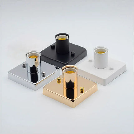 mini plafonnier carré encastré en céramique et métal doré