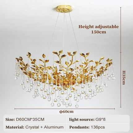 Lustre vintage en cristal au design élégant pour intérieur moderne — LZ4X9P