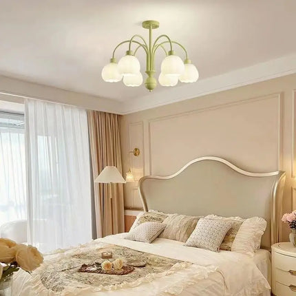 Lustre abat-jour citrouille en verre pour décoration maison 2023 — LZ4X9P