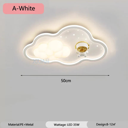 Plafonnier moderne décor nuage et arc-en-ciel pour chambre enfant — LZ4B7X9