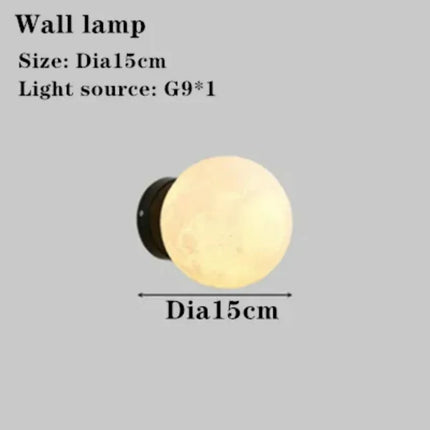 Lampadaire LED sphère en verre effet lune — LZ4X9P2