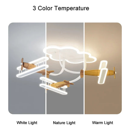 Plafonnier avion avec télécommande pour chambre d’enfants — LZ4X9T