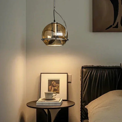Suspension en verre ambré au style nordique moderne — LZ4X9P2