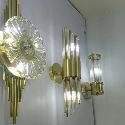 Applique murale en acier inoxydable avec verre transparent moderne — LZ4X9Q2