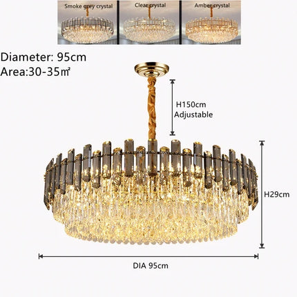 Lustre moderne en cristal K9 pour éclairage intérieur — LZ4P9XQ