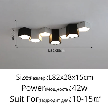 Lustre moderne à lumière géométrique simple — LZ4D7Q9