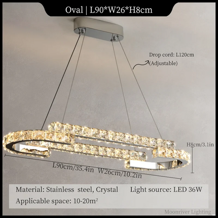 Lustre en cristal style italien pour décoration intérieure 2024 — LZQ7M2