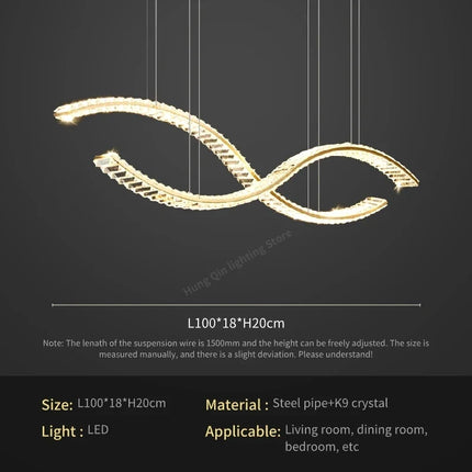 Lustre suspension élégant en cristal — LZ4X9P