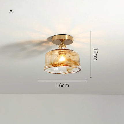 Plafonnier LED en verre style nordique industriel décoratif — LZ4P9XQ