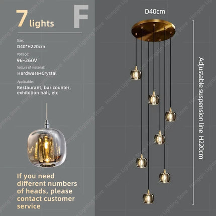 Lustre moderne en cristal pour éclairage raffiné — LZ4X9P2