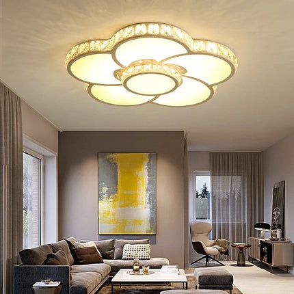 Plafonnier LED design moderne à éclairage décoratif floral chaud — LZ4X9P2