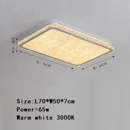 Plafonnier LED rond en cristal K9 au design nordique chaleureux — LZ4X9T