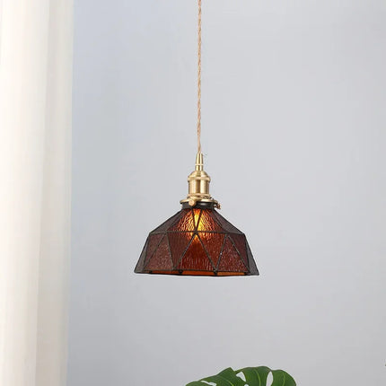 Lustre suspension en verre au design nordique pour intérieur moderne — LZ4X9P