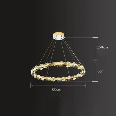 Lustre suspension en cristal pour ambiance élégante et minimaliste — LZ4Q7M2