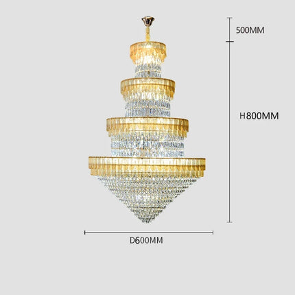 Lustre cristal design contemporain pour salon et hôtel — LZ4X9M