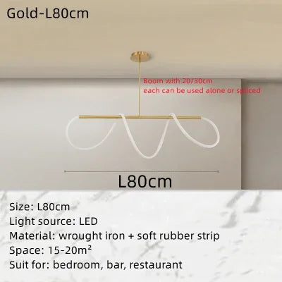 Lustre suspendu rond LED style nordique pour salon et hôtel — LZ4XJ9