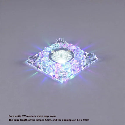 Plafonnier LED carré en cristal RGB pour décoration intérieure — LZ4X9T