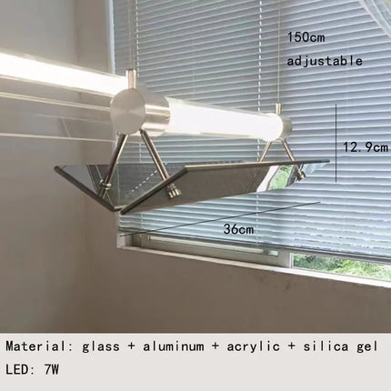 Suspension en verre avec câble métallique réglable — LZ4P9XQ