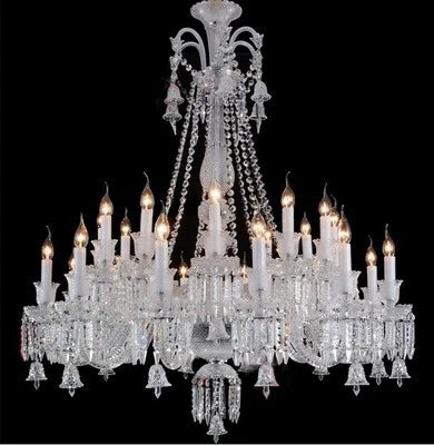 Lustre transparent en cristal pour éclairage élégant — LZ4N7Q