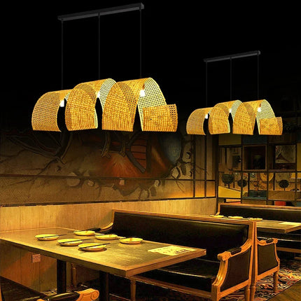 Lustre suspension en bambou style japonais pour déco zen asiatique — LZ4X9T2