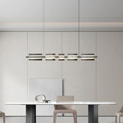 Lustre suspension minimaliste en cuivre et verre moderne — LZ4X9T2