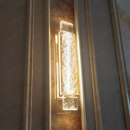 Applique murale de luxe en cristal et acier inoxydable — LZ4X9P2Q