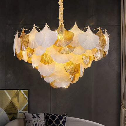 Lustre en verre forme coquillage pour ambiance romantique — LZ4X9T2
