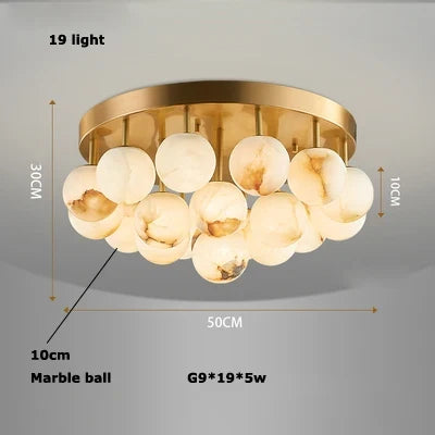 Plafonnier classique en marbre chinois collection Pingpong — LZ4XJ9